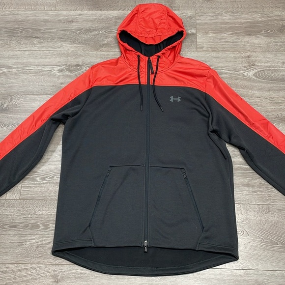 NWOT Under Armour ColdGear Full Zip Hooded Jacket Loose Fit Style 1347285 XL - Picture 3 of 16